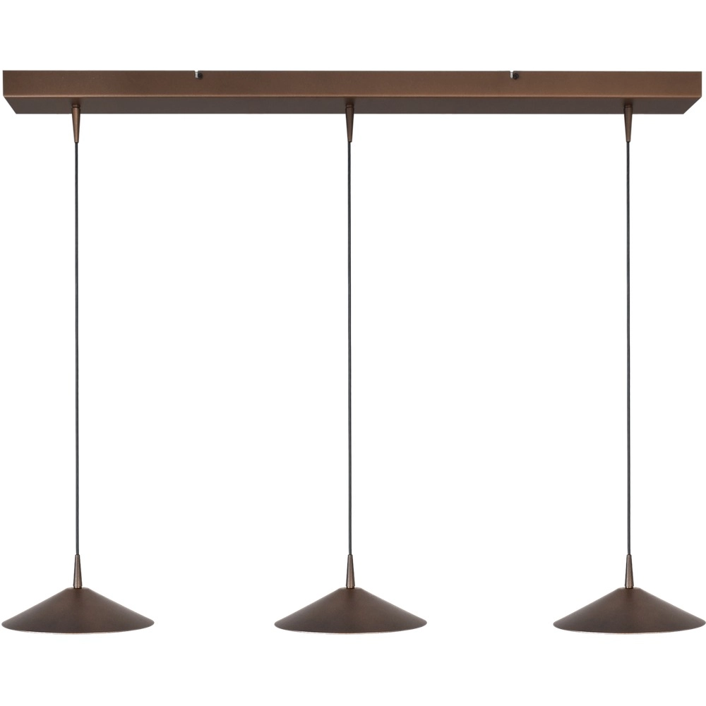 3-Licht Pendellampe Ceppo kakaobraun Ø 22 cm