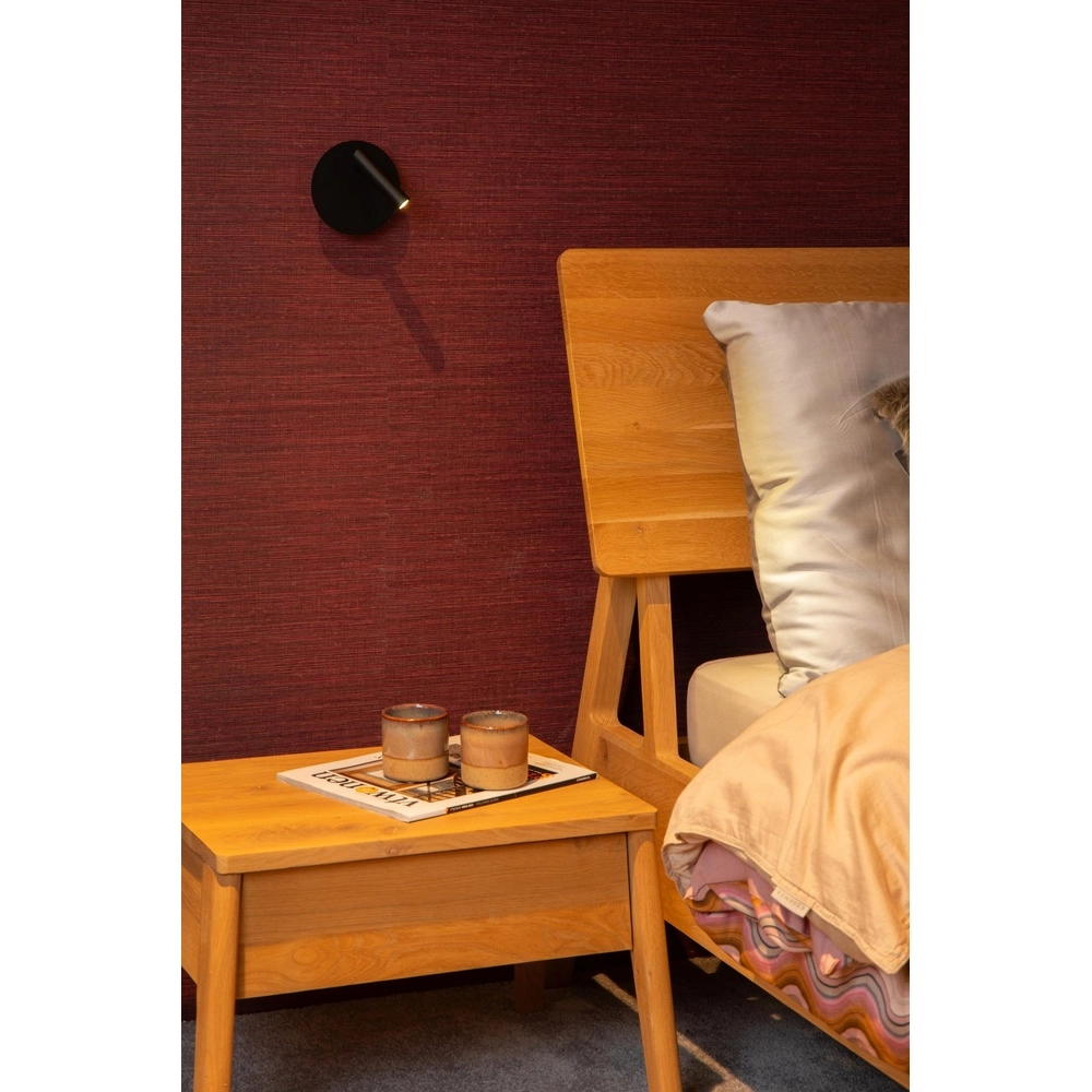 Magnetische Wandlampe Jolijn Wiederaufladbare schwarze Nachttischlampe Lucide 5411212771353