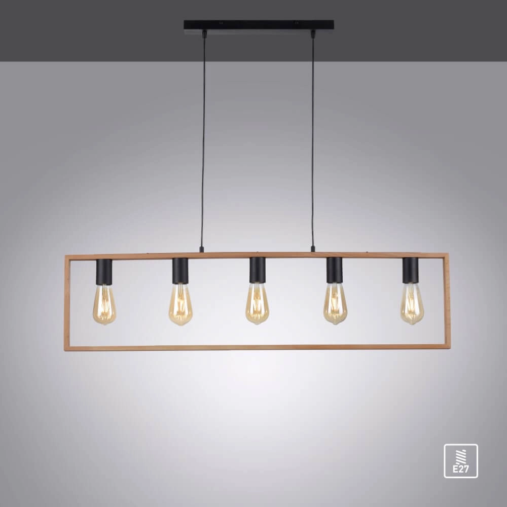 Ländliche Hängelampe Franky 5-Licht Just Light 4043689966447