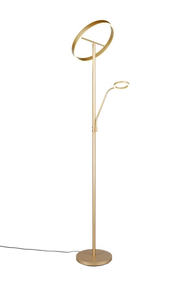 Design-Leselampe Willis Gold – 180 cm Trio 4017807627923