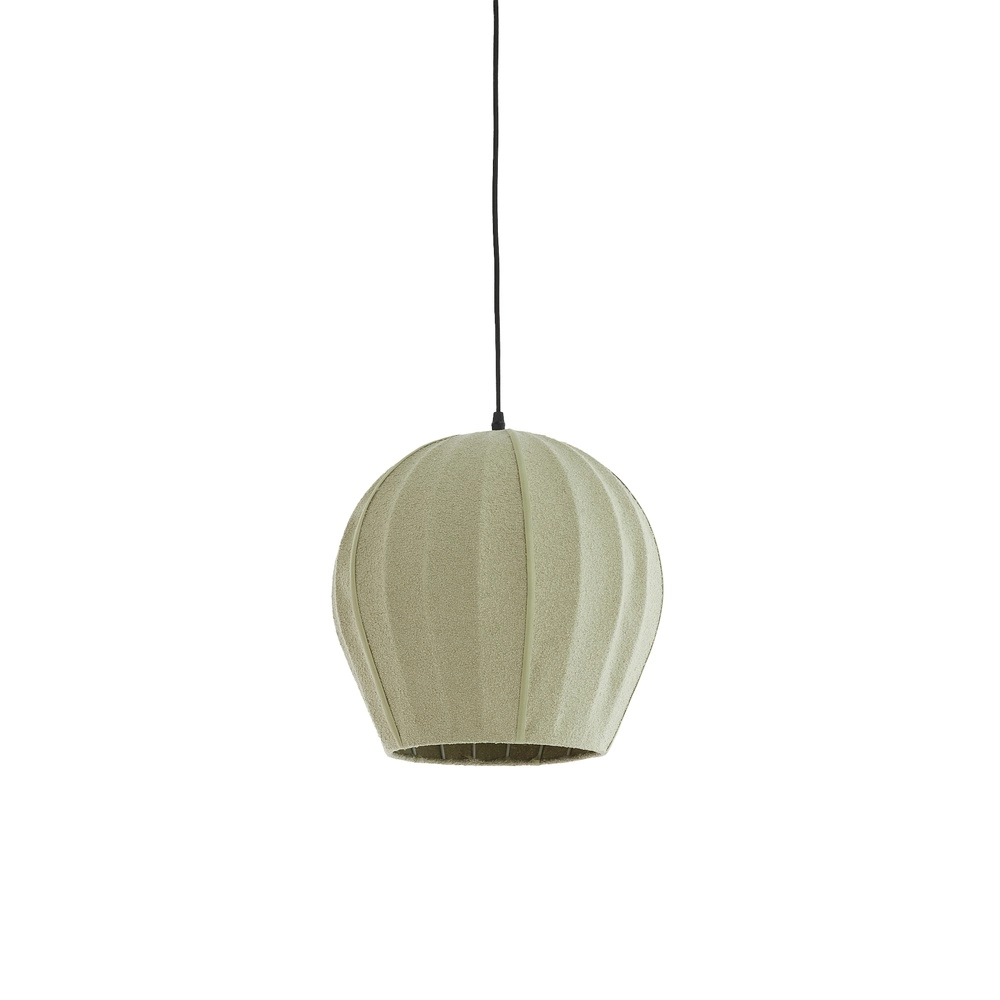 Bouclé-Pendellampe Zagori Ø 35cm – mintgrün