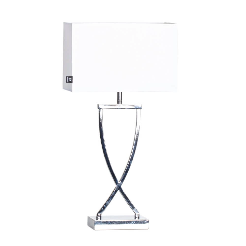 Tischlampe Omega Chromweiß 52cm
