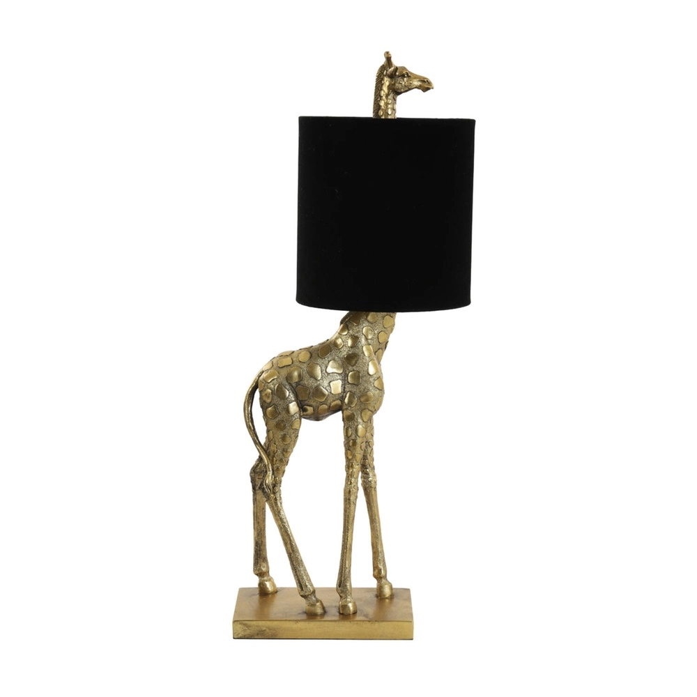 Tischlampe Giraffe 68 cm Bronze mit Schwarz