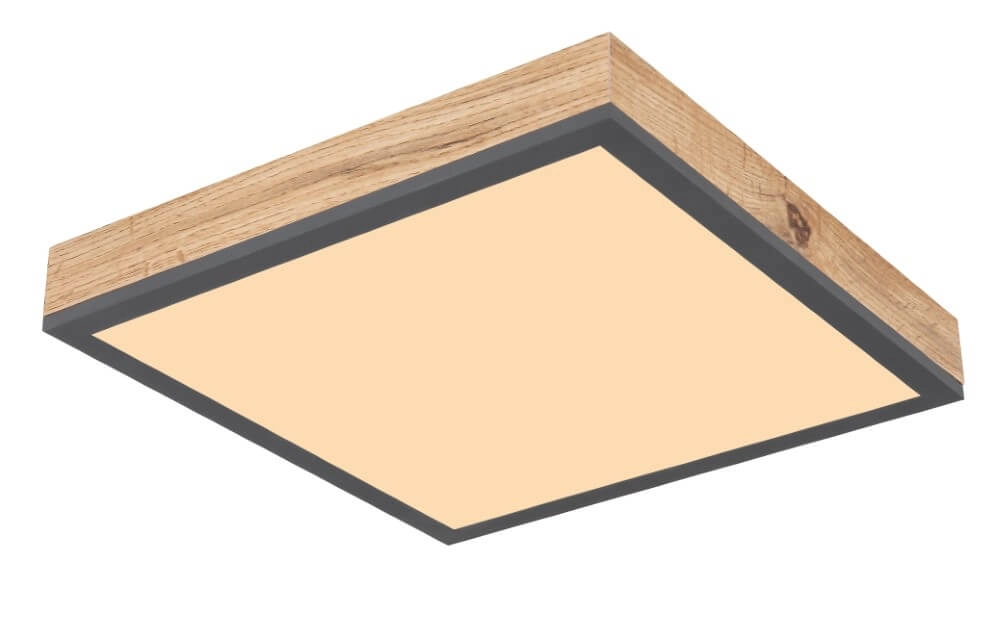 LED-Deckenleuchte aus Holz Doro 30x30cm Globo 9007371415991