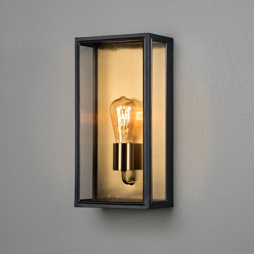 Ländliche Wandlampe Carpi schwarz mit gold KonstSmide 7318303497582