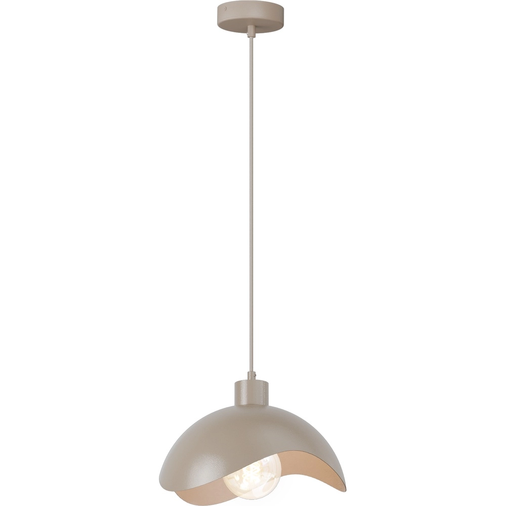 Design-Pendellampe Volta Ø30 cm – wellig – Sand
