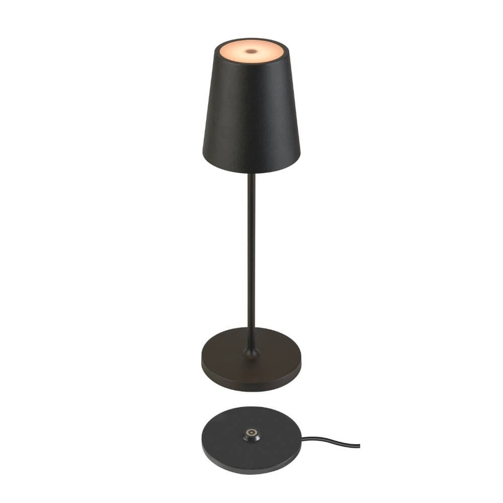 Tischlampe für den Außenbereich Vinolina Two schwarz - wiederaufladbar SLV 4024163288323