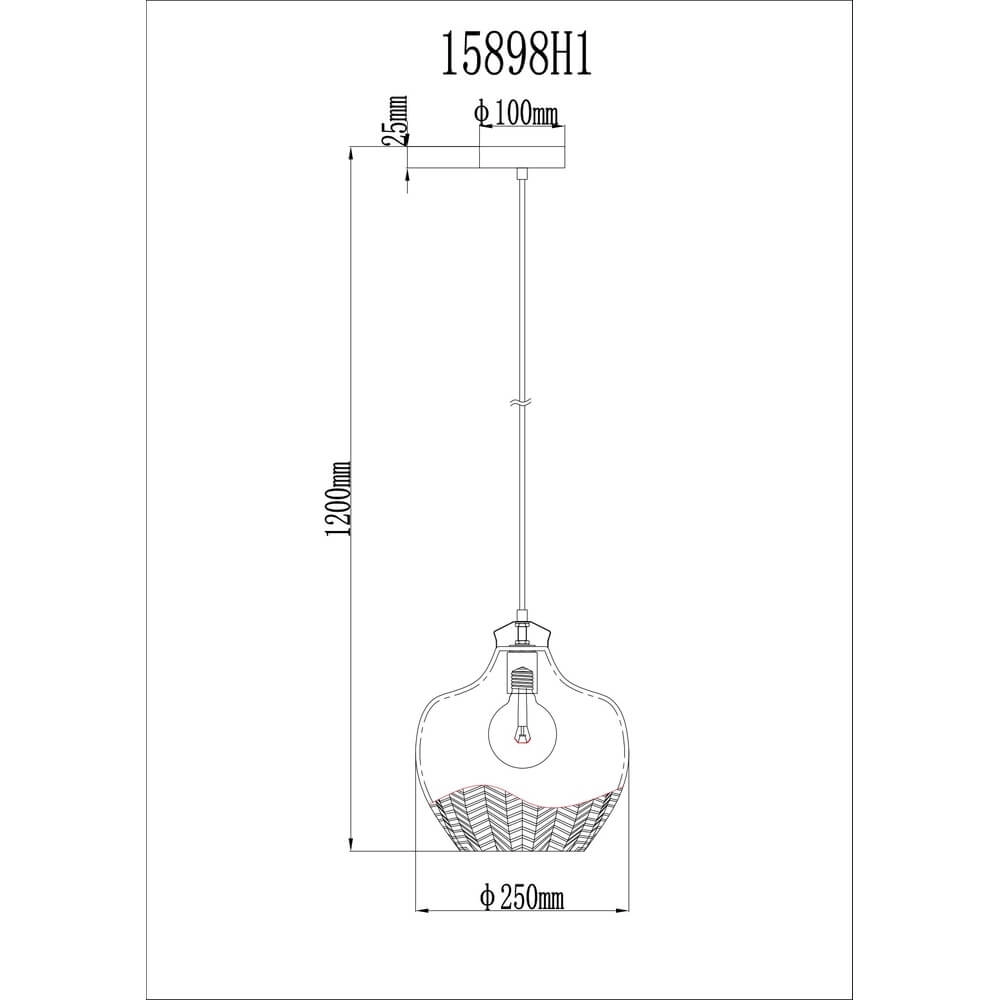 Pendelleuchte Jessica mit farbigem Glas Ø 26cm Globo 9007371481118