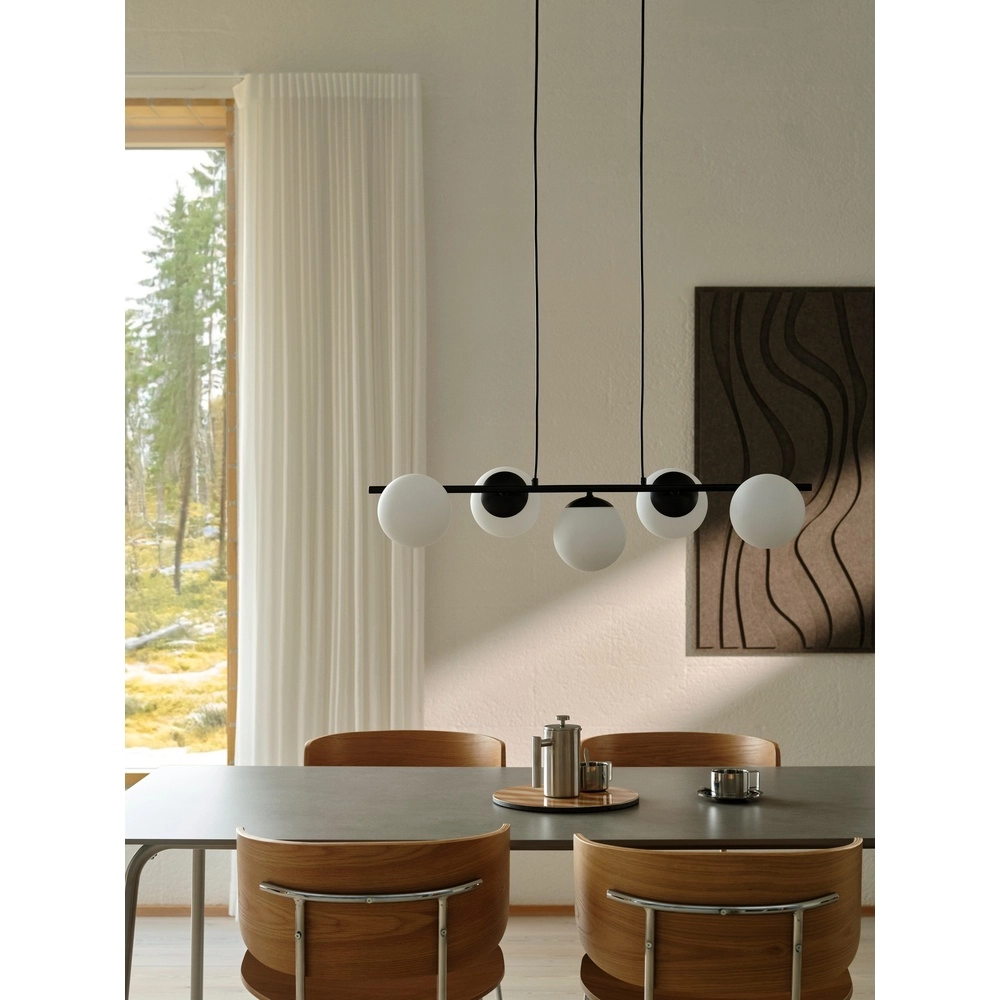 Skandinavische Pendellampe Lilly Schwarz-Weiß Nordlux 5704924027284