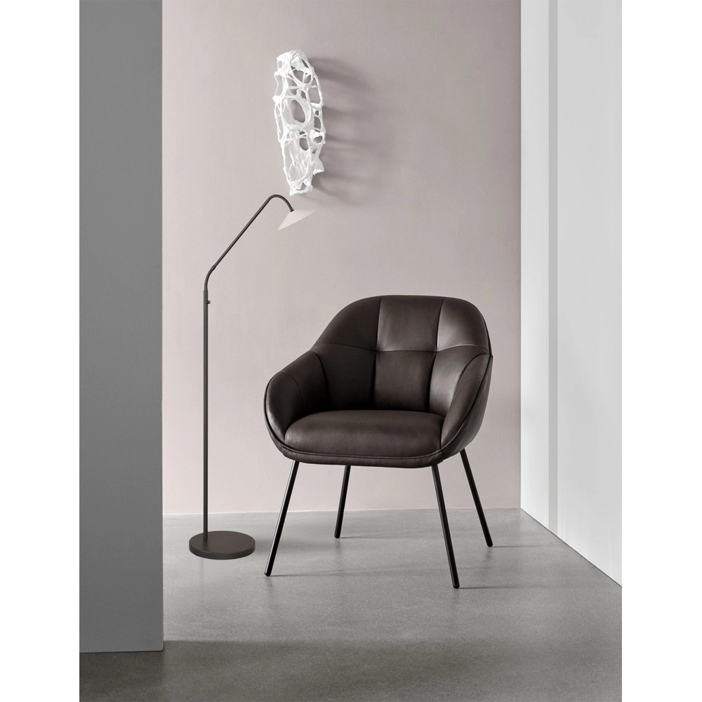 Bodenleselampe Ceppo Schwarz-Weiß Masterlight 8718121348025