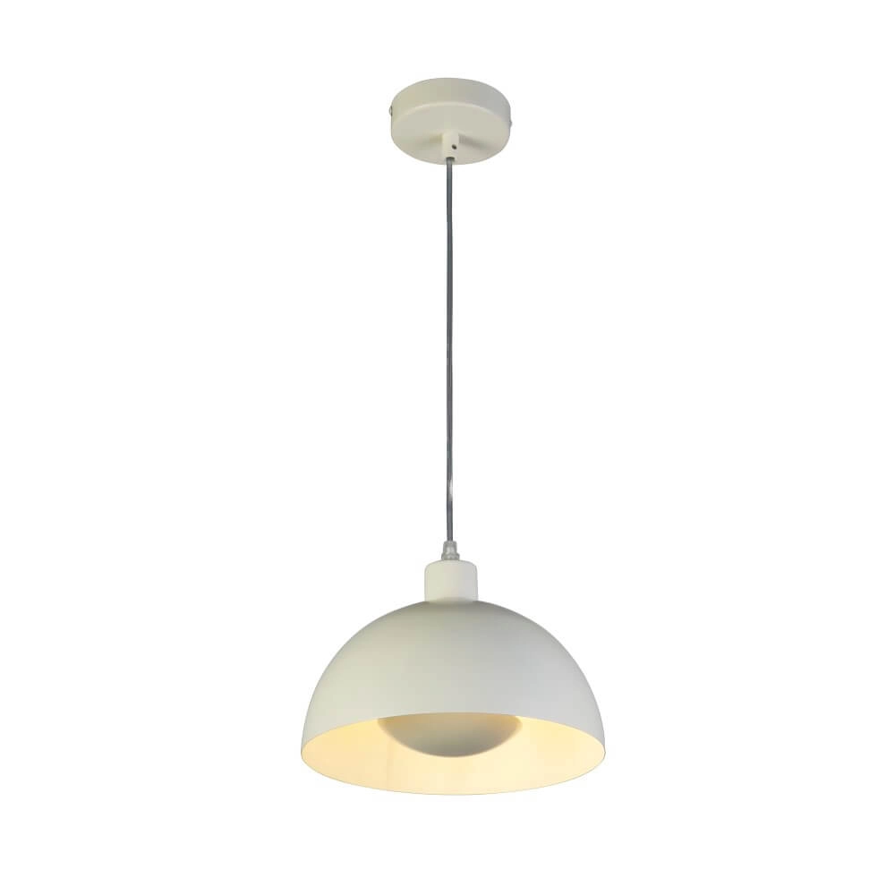 Cremefarbene Pendelleuchte Mars Schirm 31cm hoch