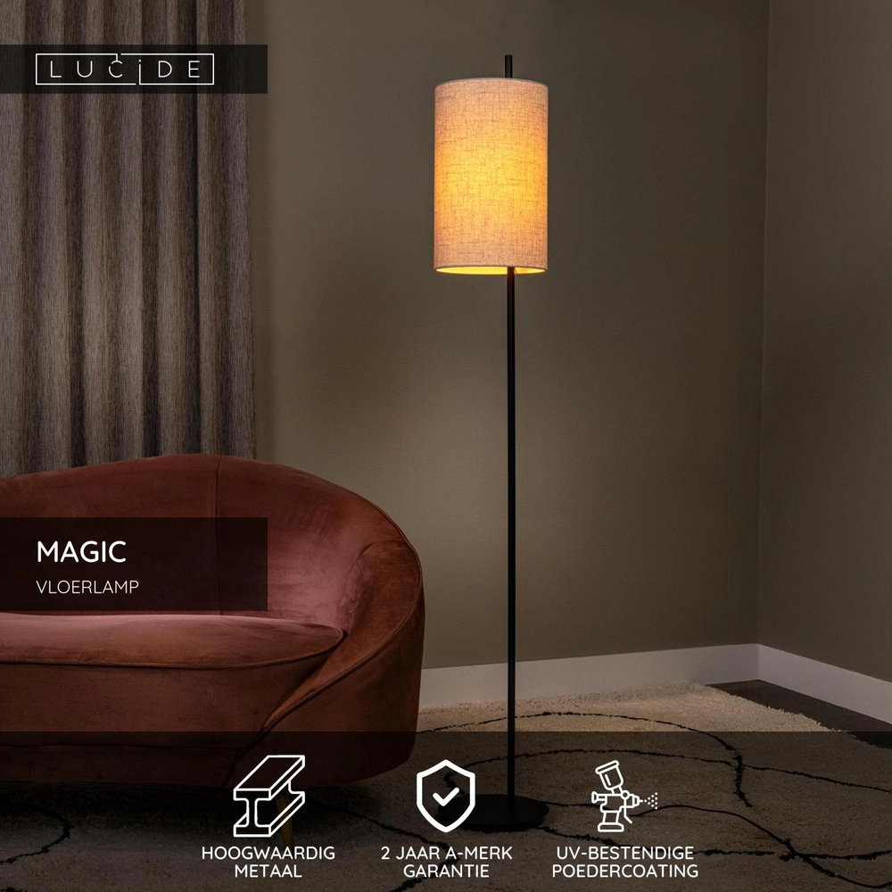 Stehlampe Magic Schwarz Lucide 5411212680082