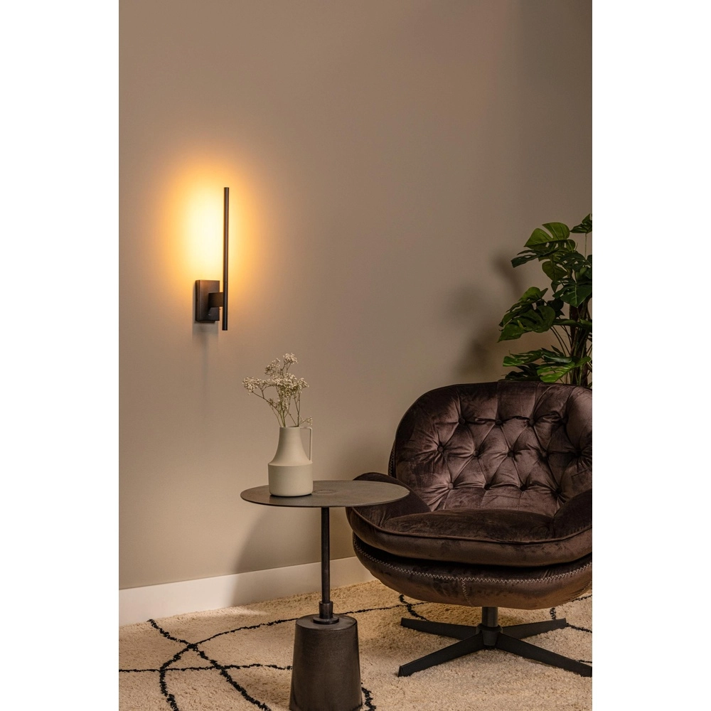 Design-Wandlampe Finan mit USB-Ladepunkt schwarz Lucide 5411212680013