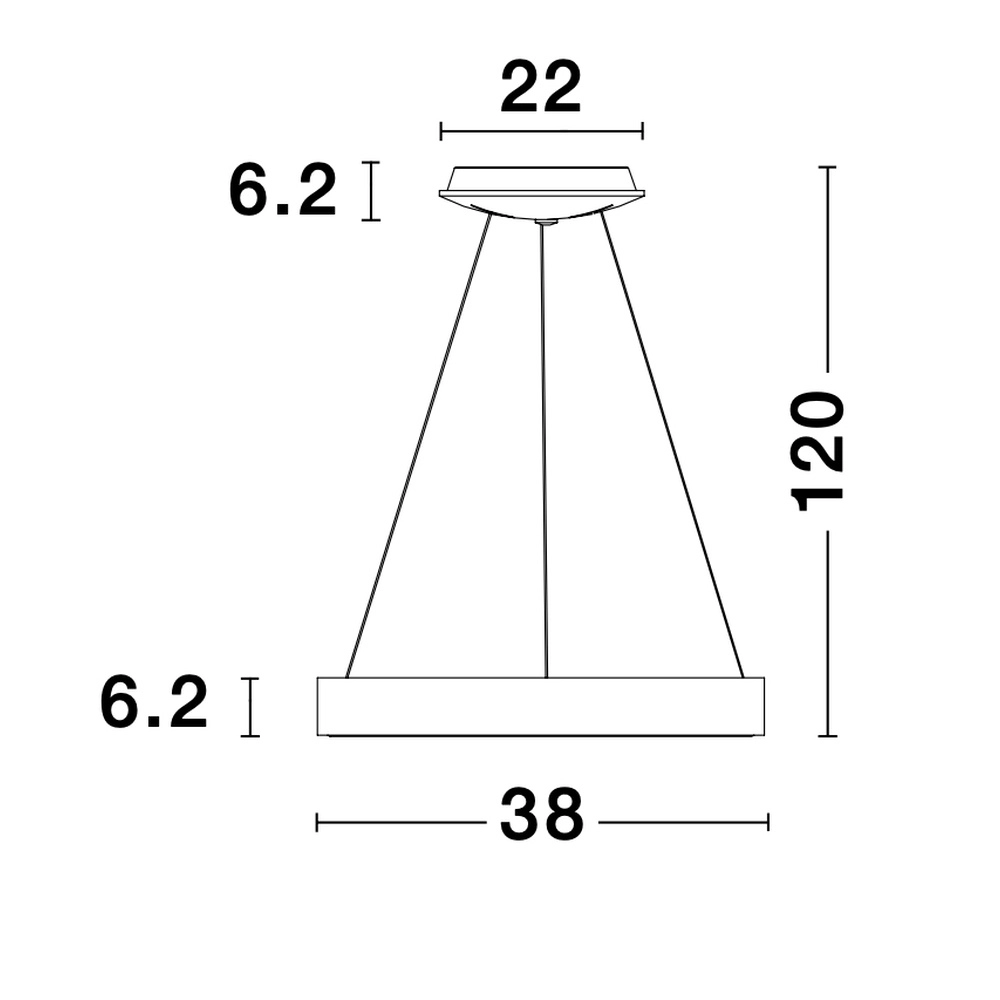 Pendelleuchte Rando Thin silbergrau Ø 38cm Lyora 5212017420183