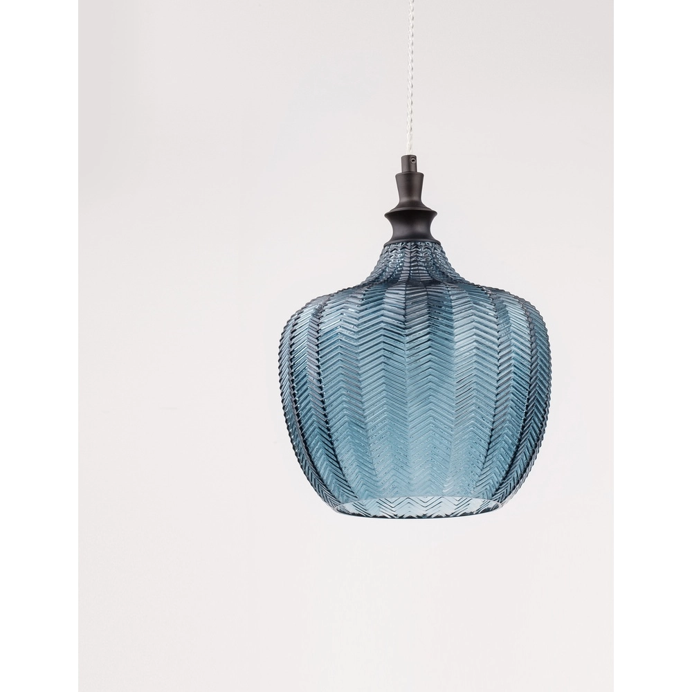 Pendelleuchte Loni blaues Glas Lyora 5212017423061