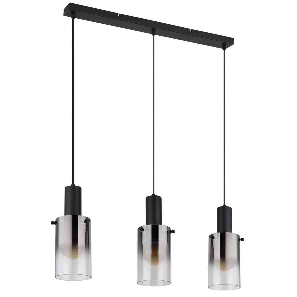3-Licht Pendellampe Florentina Schwarzes Design Globo 9007371452149
