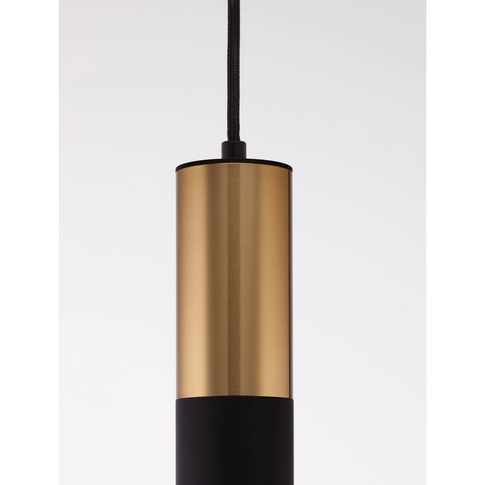 Pendelleuchte Pongo M Single 30cm gold mit schwarz Lyora 5212017430342
