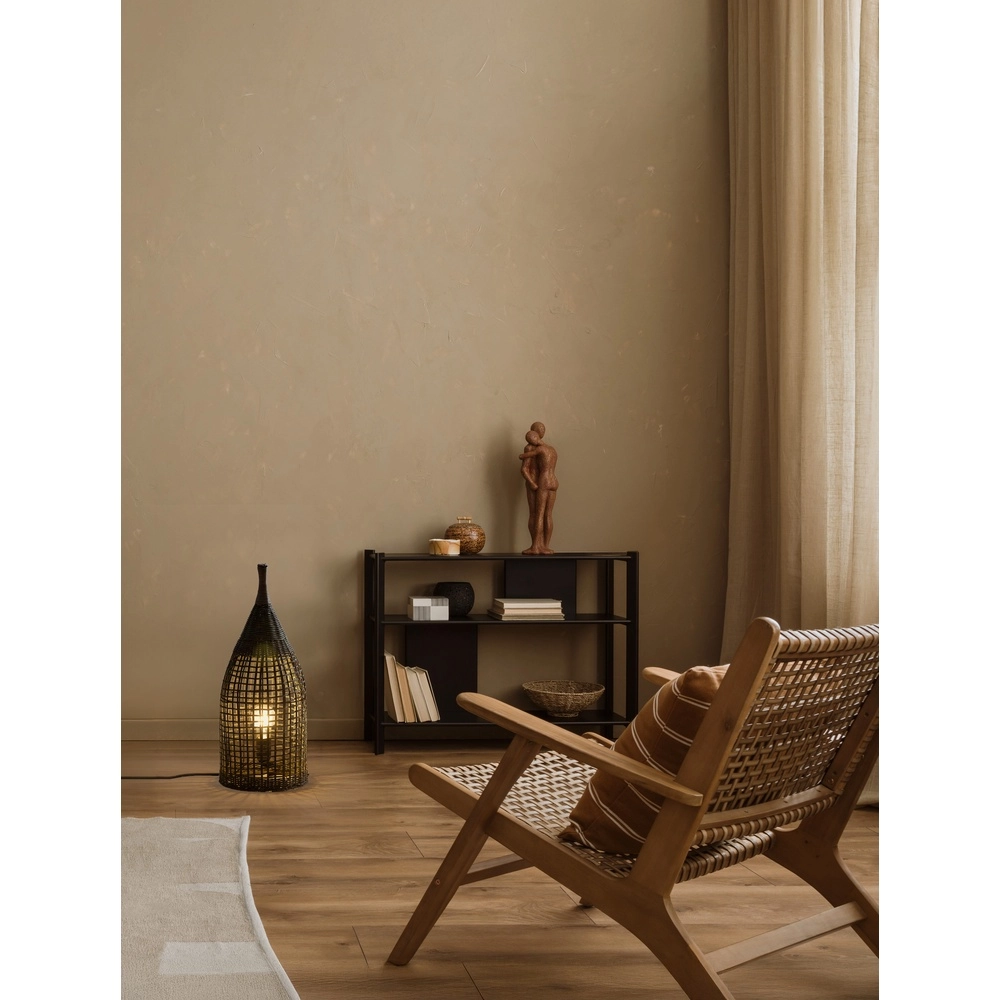 Böhmische Stehleuchte Naos Rattan 54,5H schwarz Lyora 5212017477576