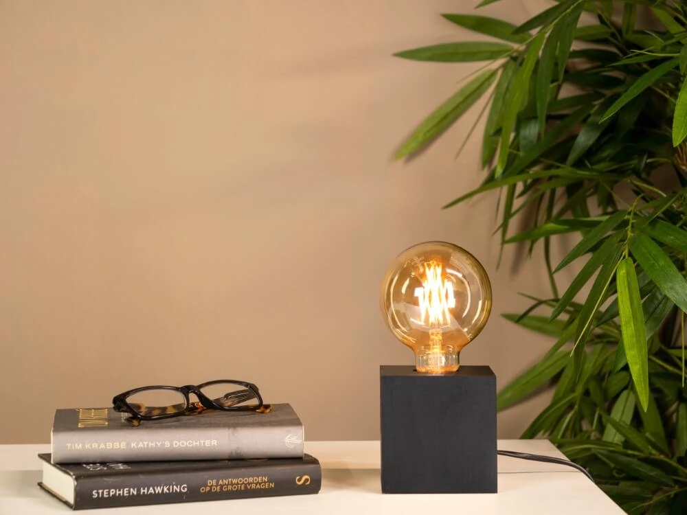 Tischlampe Prestwick 2 Dunkles Holz Eglo 9002759437343