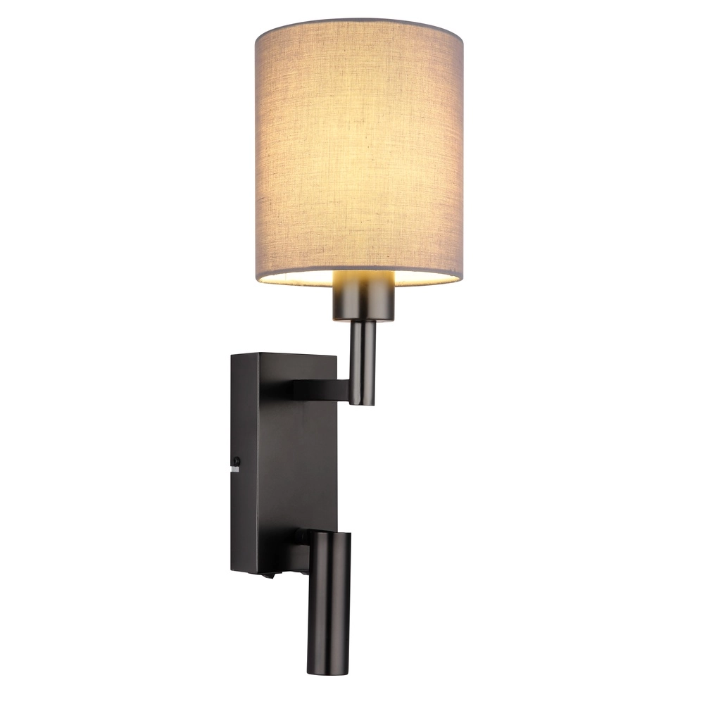 Nachttischlampe Zamora Schwarz mit Kappe Globo 9007371572892