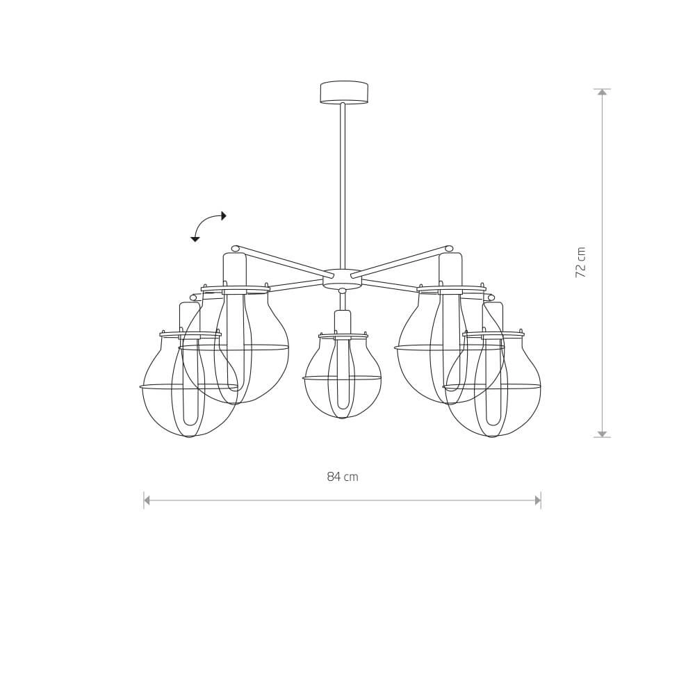 Hängelampe aus Draht Manufacture 5-Licht Lyora 5903139973892