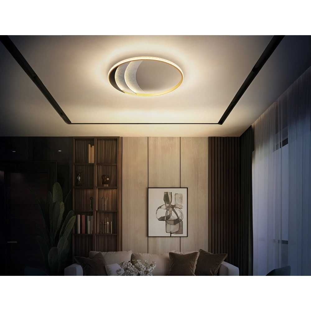 Einzigartige Deckenlampe Constance schwarz mit goldener Ø 52 cm Globo 9007371572847