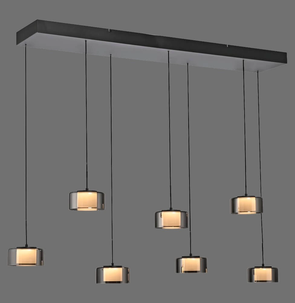Hängelampe mit 7 Leuchten Rika Schwarz Paul Neuhaus 4012248383094