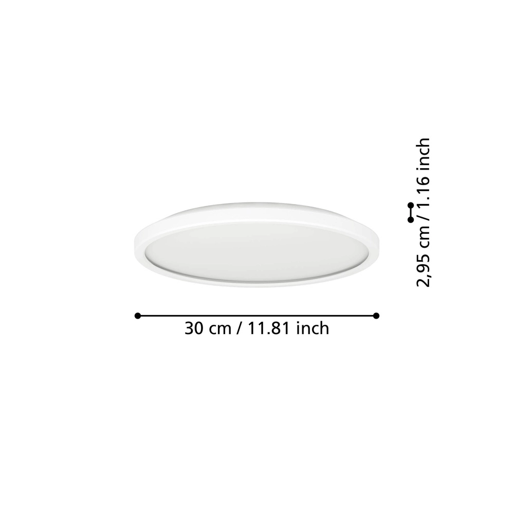 Intelligente Badezimmerlampe Rovito-Z rund – weiß – Ø 30 cm Eglo 9008606329779