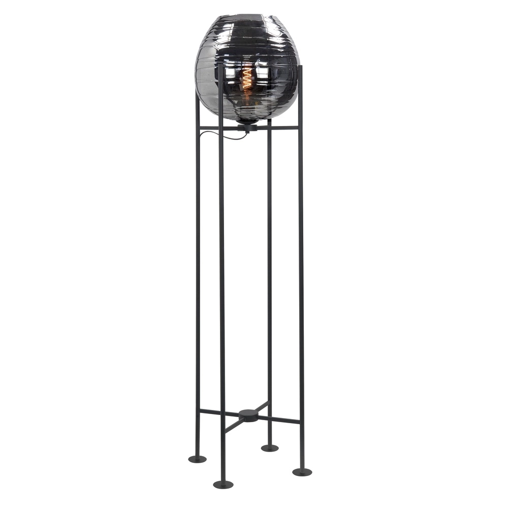 Stehlampe Fantasy schwarz mit Glas 140cm