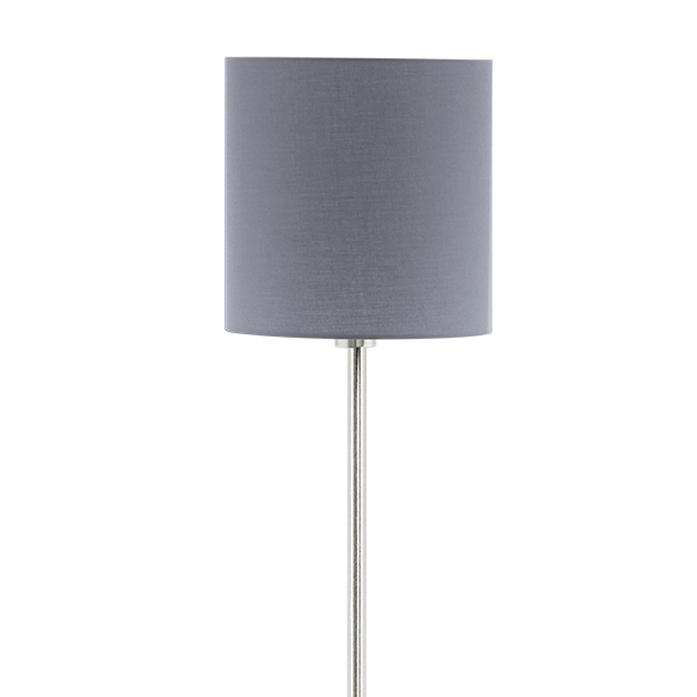Stehlampe Pasteri 28cm Nickel Matt mit grauer Kapuze Eglo 9002759951665