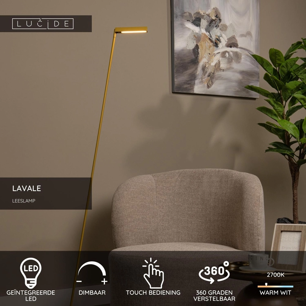 Design-Leselampe Lavale Ockergelb Lucide 5411212441683