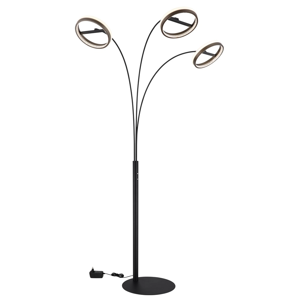 Design-Stehlampe Della 3-Licht Schwarz Globo 9007371468744