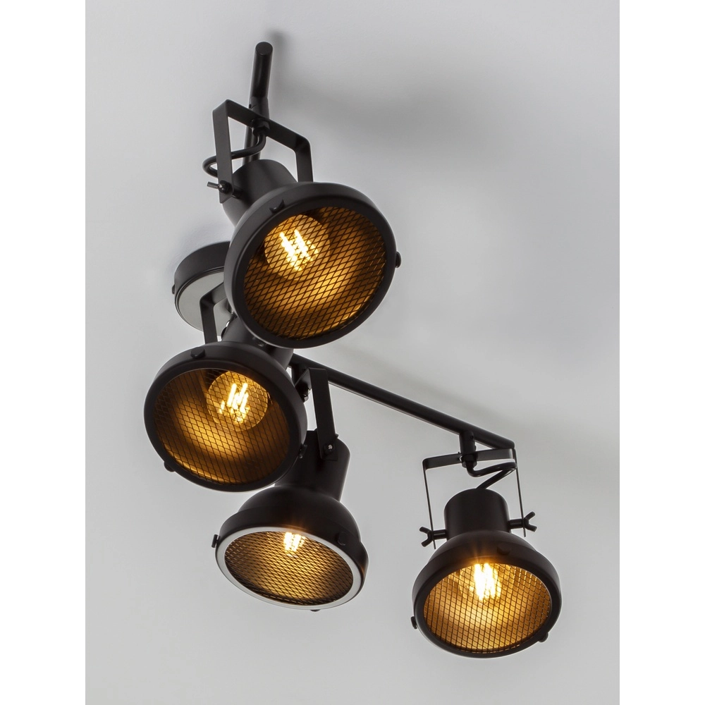 Deckenlampe Ruvi 4-flammig schwarz Lyora 5212017446381