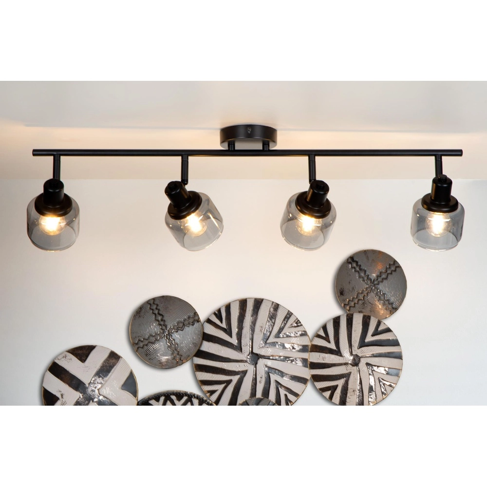 Deckenlampe Bjorn 4-Licht Schwarz Lucide 5411212771254