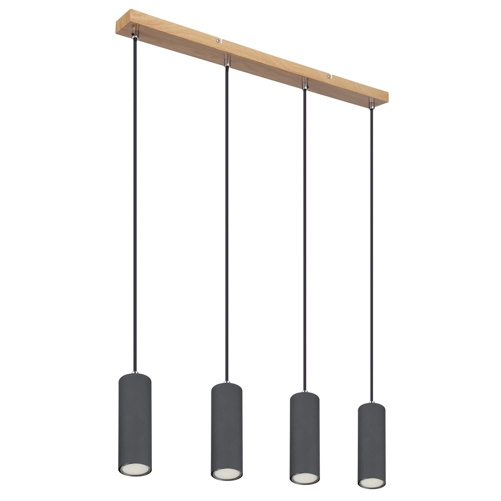 Pendellampe Robby 4-Licht Holz Globo 9007371433544