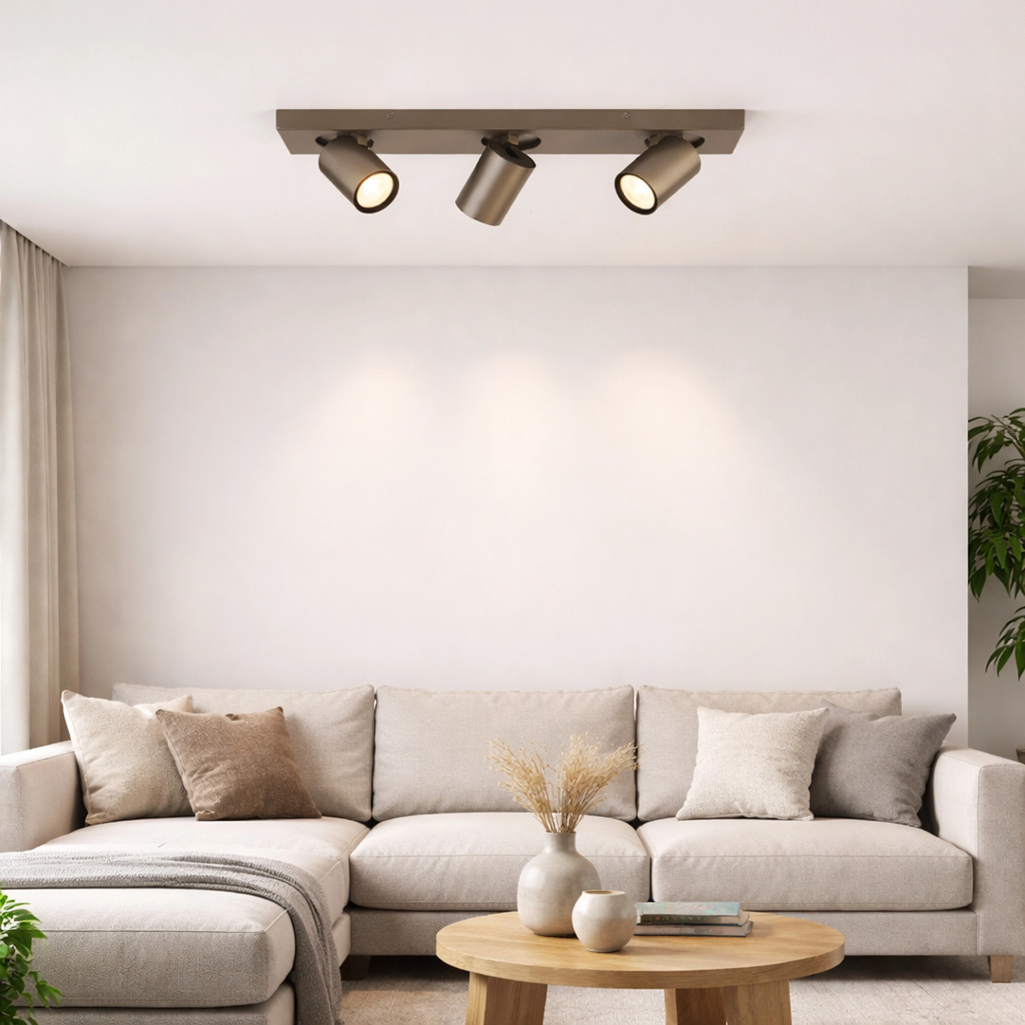 Deckenlampe Selene 3 Rechteckige Bronze Lyora 5053423314457