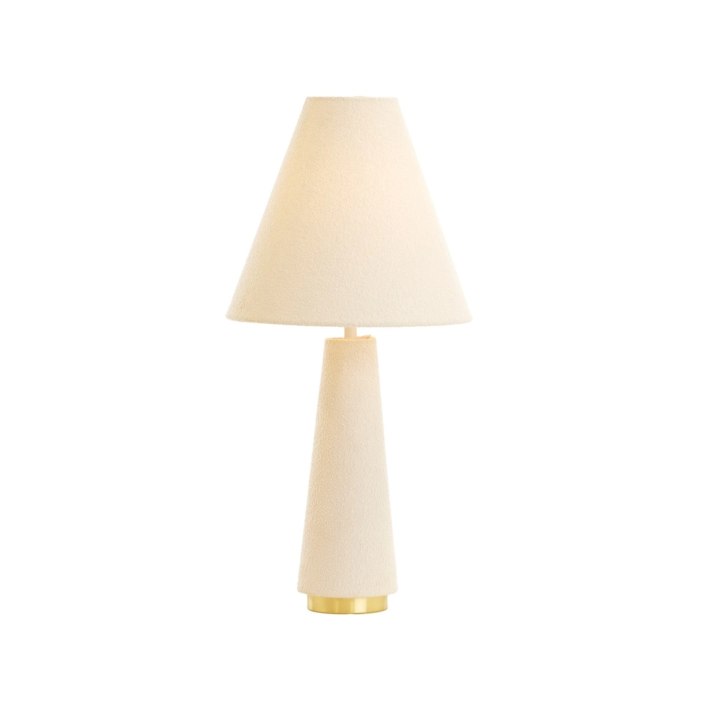 Tischlampe Devia Ø 30cm - bouclé - beige Light & Living 8717807759469