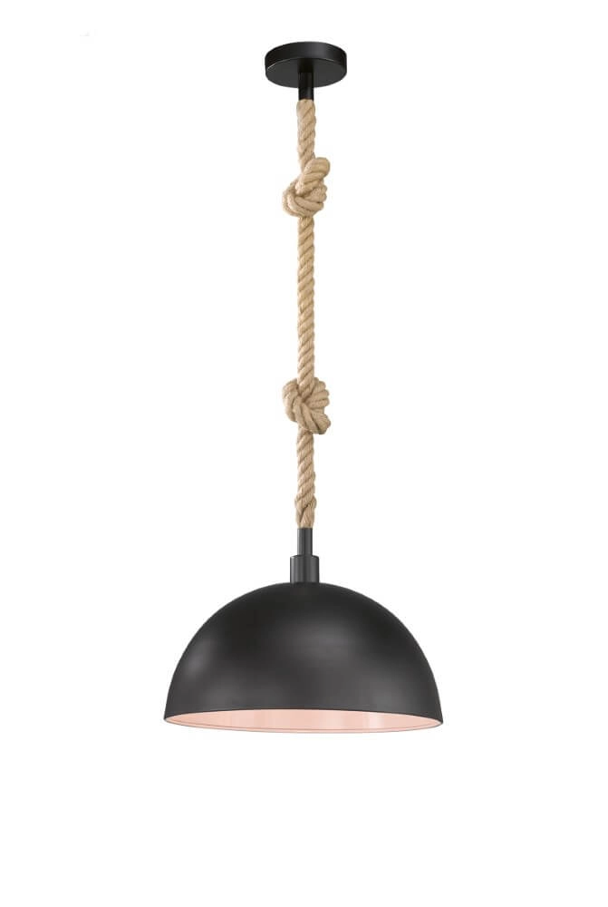 Ländliche Hängelampe Rope mit Seil
