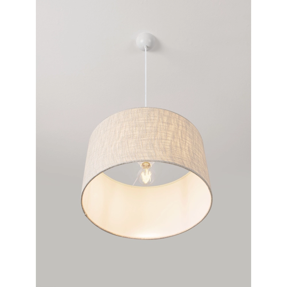 Leinen-Pendellampe Karen Ø 40cm Lyora 5212017493958