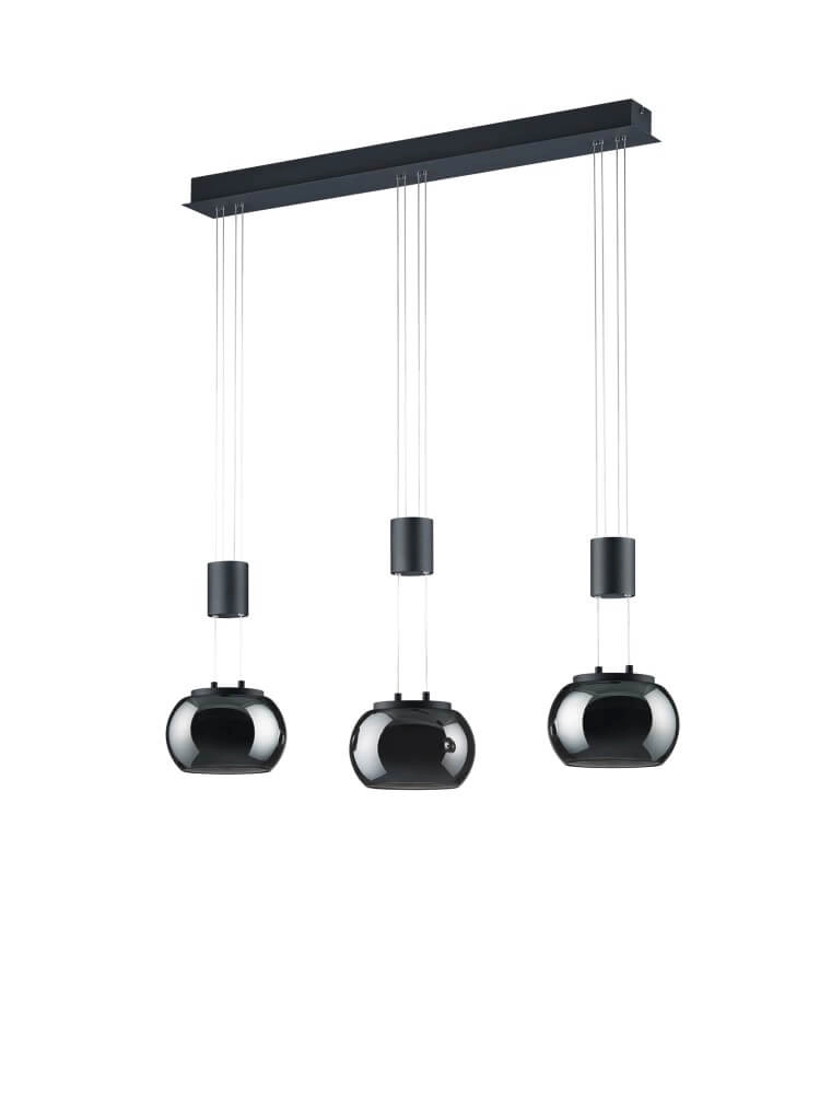 Design-Hängelampe Madison Schwarz – 3-Licht