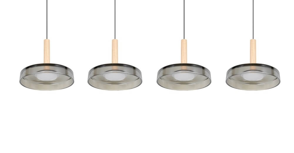 4-flammige LED-Hängelampe Celeste Rauchglas Trio 4017807616903