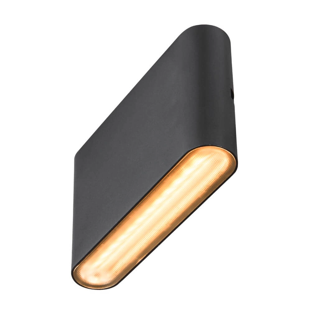 LED-Wandstrahler Oval 14 Oben und unten – schwarz SLV 4024163273466