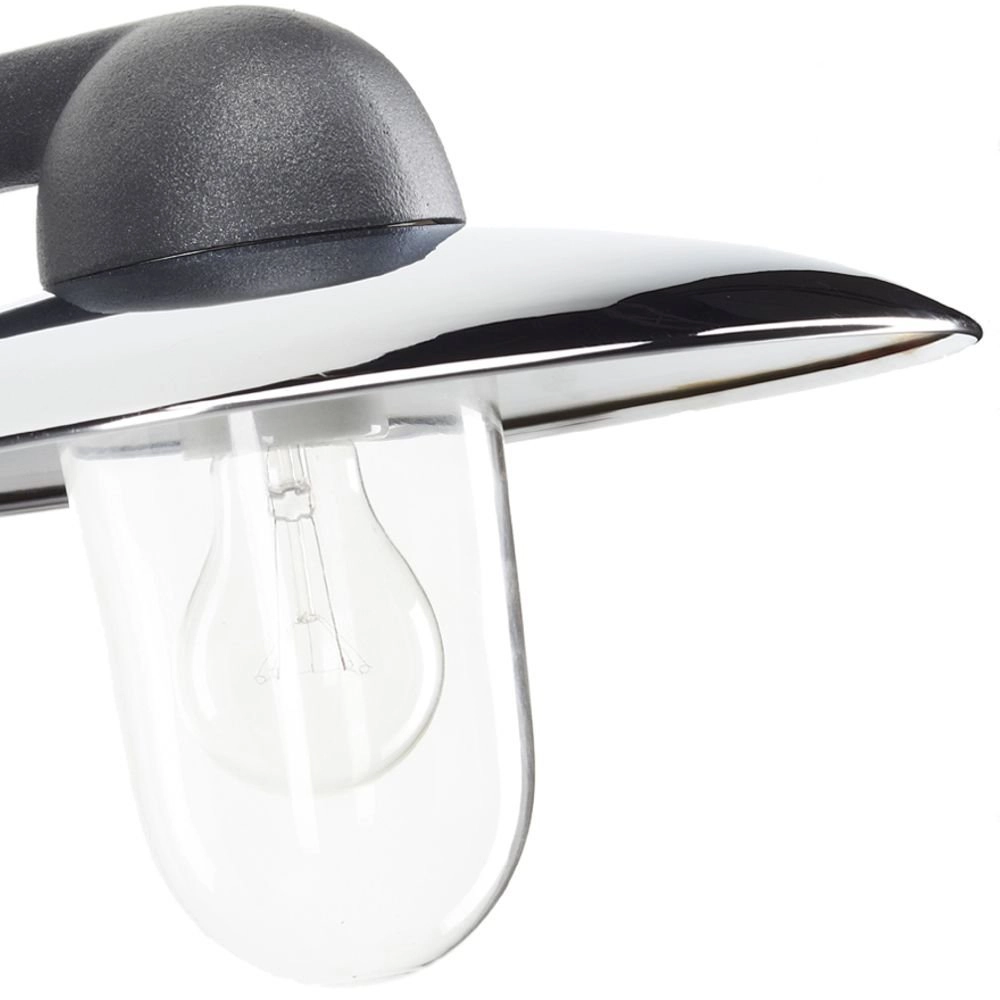 Industrie Außenlampe Fabrique Anthrazit mit Chrom KS 8714732118859