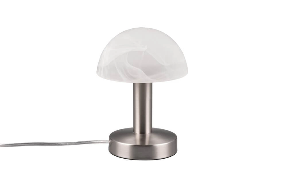 Tischlampe Fynn Ii Nickel mit weißem Glas Trio 4017807551310