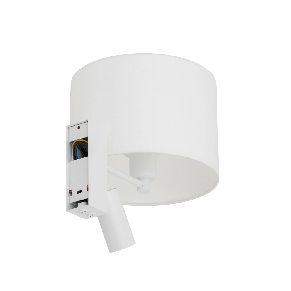 Weiße Wandlampe Lusso mit Tischlampenschirm Lyora 5903139115209