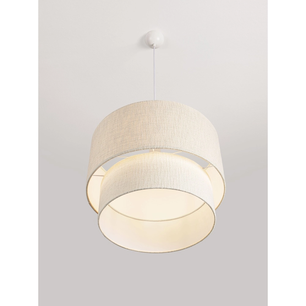 Leinen-Pendellampe Karen Ø 50cm Lyora 5212017493965
