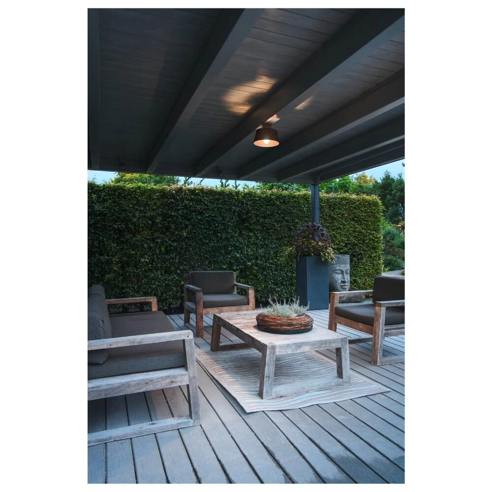 Veranda-Deckenlampe Photoni schwarz - Ø 25cm SLV 4024163280952