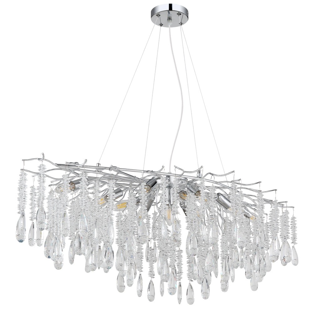Pendellampe Kinga Silbergrau 120 cm Globo 9007371569991