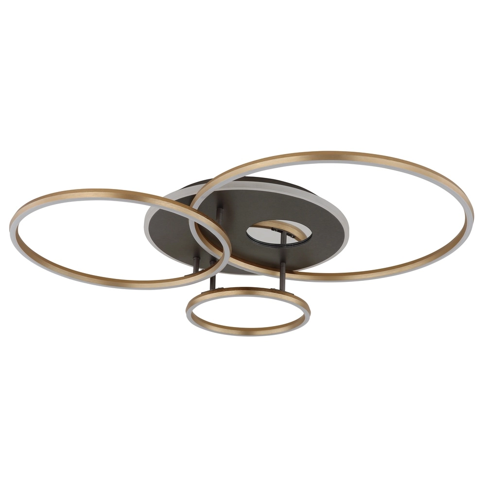 Moderne Deckenlampe Invertina Gold 90 cm Globo 9007371572403