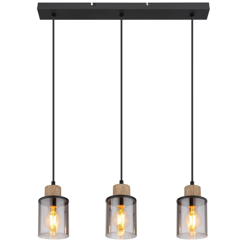 3-Licht Pendellampe Reid Straight Black Globo 9007371444731